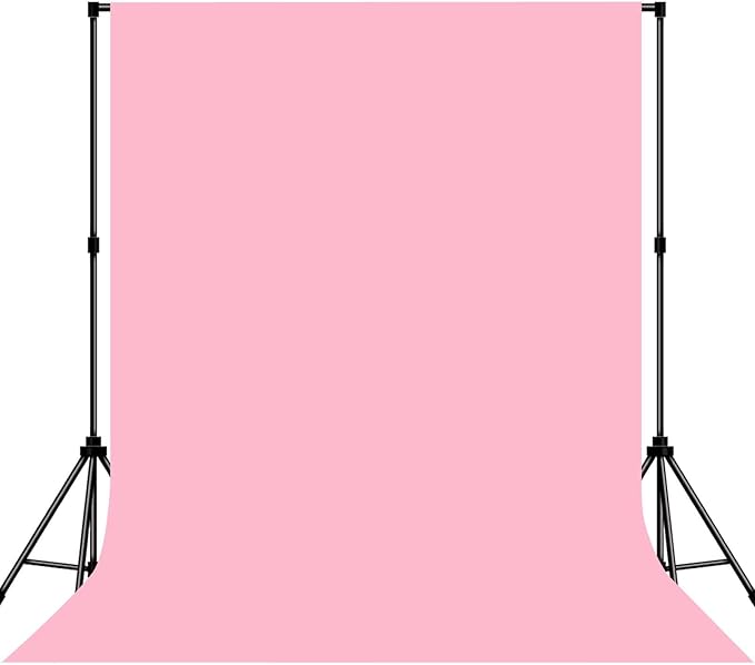 Pink Photo Backdrop Fabric Professional Background 6x9ft Valentine's Day | Seamless Design eliminates Wrinkle Portrait Photography Wedding Dark Theme Decorations by MIZSYE