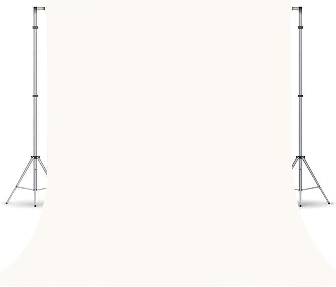 Ivory Photography Backdrop for Photoshoot, Fabric 8x10ft | Versatile Studio Photo Backgrounds, Non Reflective, Easy to Use, for Portraits, Product, Party, Video Creation by TERSUM