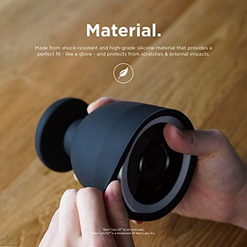 elago Outdoor Camera Cover for Google Nest Cam IQ | Infrared LED Visible, Holes for Microphone/Speaker, Camouflage, Easy Installation, All-Weather Protective (Black) - Image 4