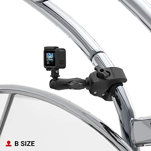 RAM MOUNTS Tough-Claw Medium Clamp Mount with B Size 1" Ball Base | Fits 1"-1.6" rails and bars, composite clamp base for phones, tablets and devices - Image 5