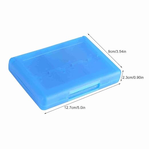 28-in-1 PP Game Card Case Holder - for Nintendo 3DS/DSL/DSI/LL, Cartridge Storage Box with 22 Slots + SD/TF Card Holders + Stylus Organizer(Blue) - Image 2