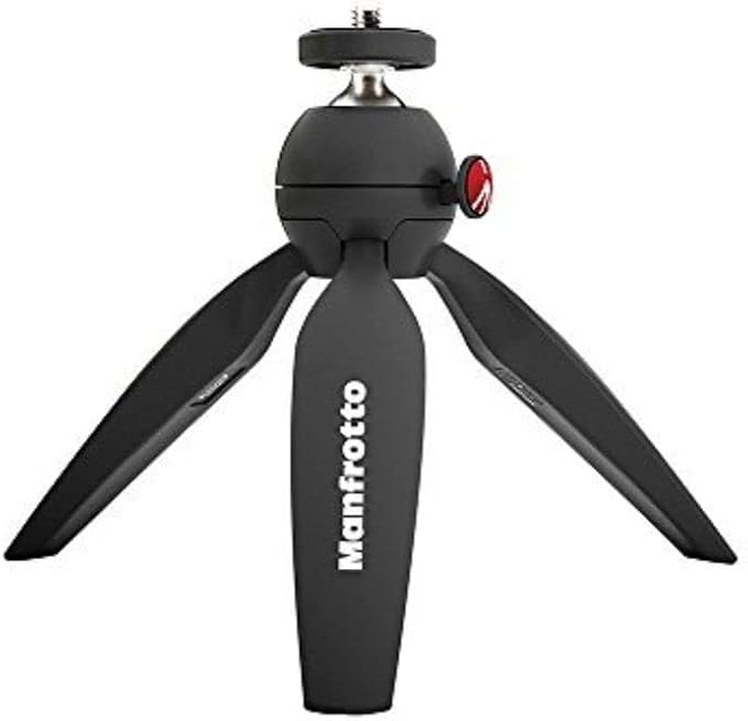 Manfrotto MTPIXIMII-B, PIXI Mini Tripod with Handgrip for Compact System Cameras, for DSLR, Mirrorless, Video, Made in Italy, Technopolymer and Aluminum, Black by Unknown