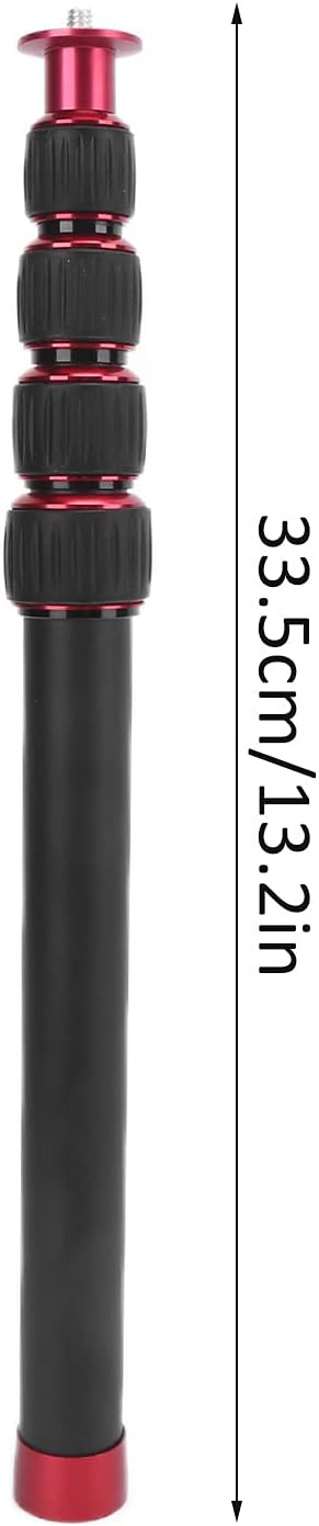 LR-255 Camera Monopod, 13.2-42.5in Extension Pole, 5 Section Aluminium Alloy, Black, Supports 5kg, Compatible with Camera, Smartphone, Camcorder, Tablet - Image 3