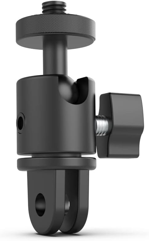Aluminum 360 Degree Rotation Camera Mount, 1/4 Screw Adjustable Adapter Mount, Compatible with GoPro Hero 12/11/10/9/8/7, DJI, Sony, Xiaomi yi and Other Action Cameras by SKEZN