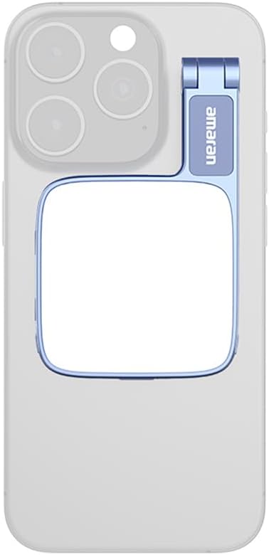 Amaran Go Magnetic Selfie Phone Light, Compatible with MagSafe & Qi2 Magnets, Dual LED Light Source with Adjustable Mirror Light & CCT (2700K-6500K), for Selfies, Makeup, & Content Creation (Blue) | Includes USB-C cable and MagSafe adapter for vlogging... - Image 2