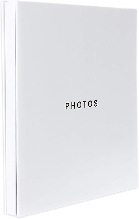 Kiera Grace 400-Pocket Jocelyn Simple & Classic Photo Album For Home & Office With CD Storage Pocket, 13.19”L x 12.01"W x 1.5“H To Display 400-4" x 6" Pictures, 6 Pieces, White - Image 3