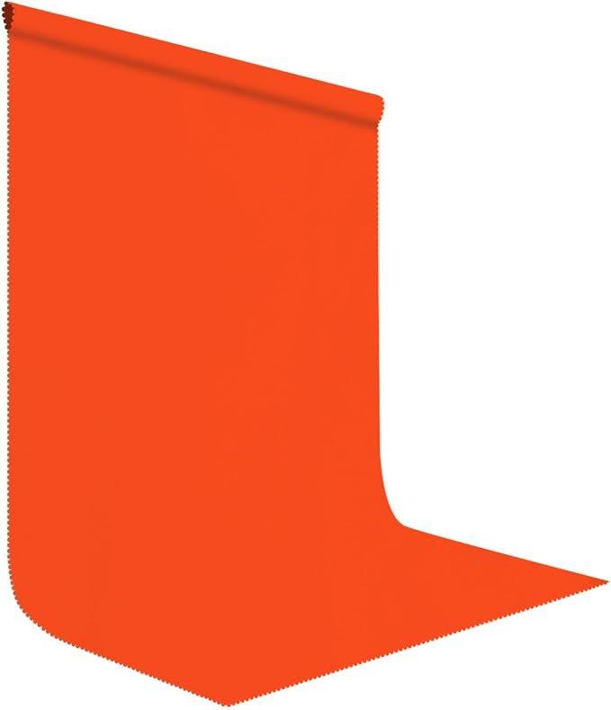 Orange Photography Backdrop for Photoshoot, Fabric 6x9ft | Polyester Studio Photo Backgrounds, Non Reflective, Easy to Hang, for Portrait Shoot, Product, Party Decor, Video Creation by LYLYCTY