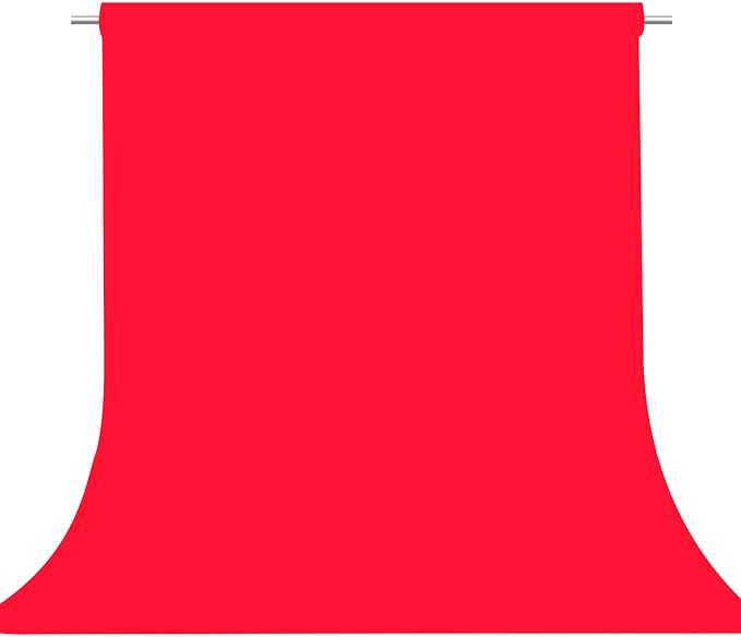 Red Photography Backdrop for Photoshoot, Fabric 10x20ft | Versatile Studio Photo Backgrounds, Non Reflective, Easy to Use, for Portraits, Product, Party, Video Creation by TERSUM