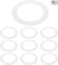 PATIKIL 4.5" ID 6.3" OD Plastic Trim Ring, 10 Pcs Ceiling Light Goof Rings Matte Circular Light Cover Lighting Fixture for Ceiling Wall Recessed Can Downlights, Translucent Matte White by PATIKIL