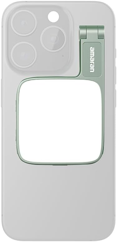 Amaran Go Magnetic Selfie Phone Light, Compatible with MagSafe & Qi2 Magnets, Dual LED Light Source with Adjustable Mirror Light & CCT (2700K-6500K), for Selfies, Makeup, & Content Creation (Green) - Image 2