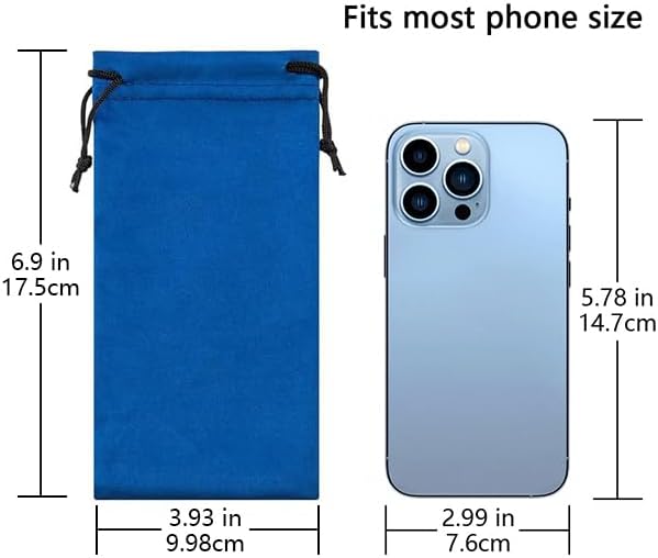 TRIUMPH VISION Glasses Case Soft Eyeglass Case Sunglass Pouch Cloth 3 Pack | Thick Microfiber Pouch Drawstring Pouch Eye Glass Bag Sunglasses Sleeve Storage, Lens Protection Cover,Cleaning Lens Screen - Image 7