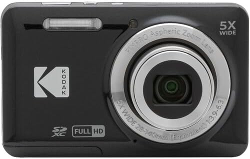 Kodak Pixpro FZ55 Digital Camera (Black) Bundle, Includes: SanDisk 128GB Memory Card, Hard Shell Camera Case, SD Card Reader and More (6 Items) - Image 2