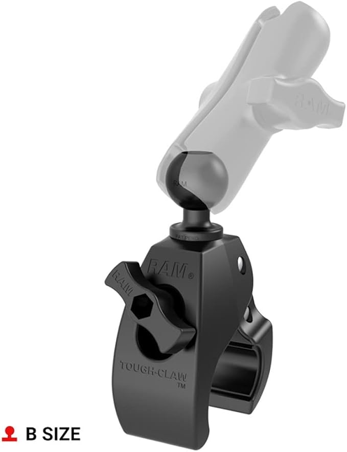 RAM MOUNTS Tough-Claw Small Clamp Mount with B Size 1" Ball Base | Fits 0.625"-1.14" rails and bars, composite clamp base for RAM Mounts systems - Image 7