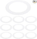 PATIKIL 4" ID 5.5" OD Plastic Trim Ring, 10 Pcs Ceiling Light Goof Rings Matte Circular Light Cover Lighting Fixture for Ceiling Wall Recessed Can Downlights, Translucent Matte White by PATIKIL