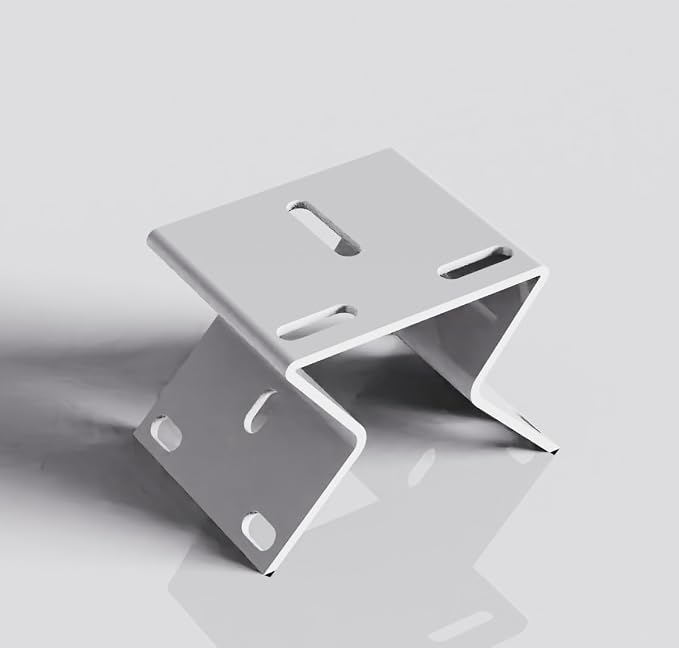 Outdoor Security Camera Corner Mount, White Metal Bracket, 4 Pack | 90-degree clamp, 2.2-4.3 in diameter range, eaves and stairwell placement, hardware included - Image 9