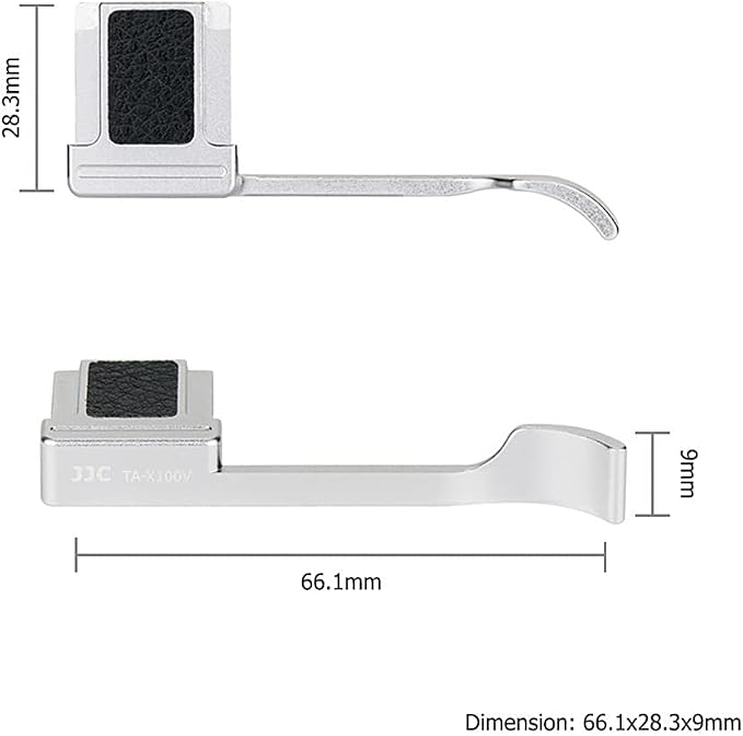 X100VI Metal Thumb Up Grip for Fujifilm X100VI XE4 XE3 X100V X100F - Silver | Aluminum Alloy X-E4 X-E3 X100T Thumb Rest Support, with Silicone Pad, Not Affected The Use of Thumb Wheel - Image 8
