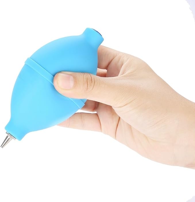 Rubber Air Blower for Camera Lens Cleaning Dust Pump Tool with Metal Valve Portable Filter Watch Cleaning Kit(Blue) - Image 4