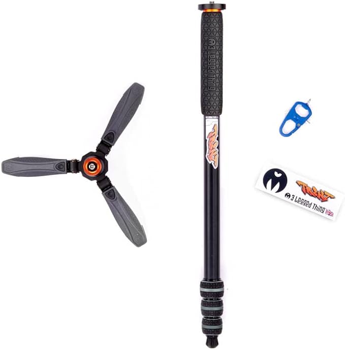 3 Legged Thing Punks Trent 2.0 Monopod with Docz2 Foot Spreader Kit - Lightweight Magnesium Alloy Camera Monopod with Multiple Uses for Heavy Equipment (TRENTKITGREY2.0) - Image 4
