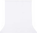 GFCC 8FTx10FT White Backdrop Background for Photography Photoshoot | Non-Reflective, Polyester Curtain, Easy Hang, Multipurpose Screen for Studio Photo Booth, Video Recording, Portrait, Party by GFCC