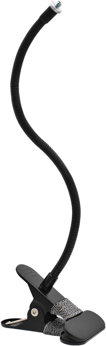 Indoor Outdoor Security Camera Flexible Clip Mount, Black | Universal 1/4"-20 threaded clamp bracket, fits Ring/Blink/Wyze/Arlo and more, 40cm adjustable gooseneck arm by Holicfun