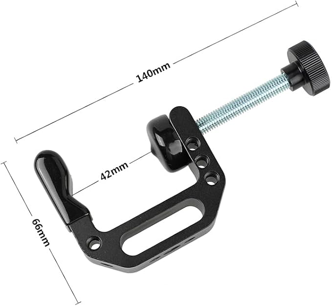 CAMVATE C Clamp with 1/4"-20 & 3/8"-16 Thread Hole for Photographic | Aluminum,Small+Large - Image 6