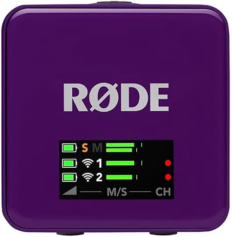 RØDE Wireless GO (Gen 3) – Compact Wireless Mic – Pristine Audio, 32-bit Float Recording, Automatic Level Control, for Phones, Cameras and Computers (Purple) - Image 4