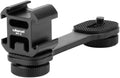 ULANZI PT-3 Triple Cold Shoe Mount Plate Mic Video Light Extension Bracket | Microphone Stand Rig Mount Compatible with DJI OSMO Mobile 3 2 OM 4 Zhiyun Smooth 4/Feiyu Vimble 2 Gimbal Stabilizer Camera by ulanzi