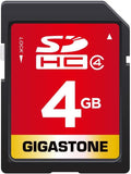 GIGASTONE 4GB SD Card, Speed Up to 20MB/s, SDHC UHS-I Class 4 Memory Card for Photo Video Music Voice File DSLR Camera DSC Camcorder Recorder Playback PC Mac POS, with 1 Mini case by Gigastone