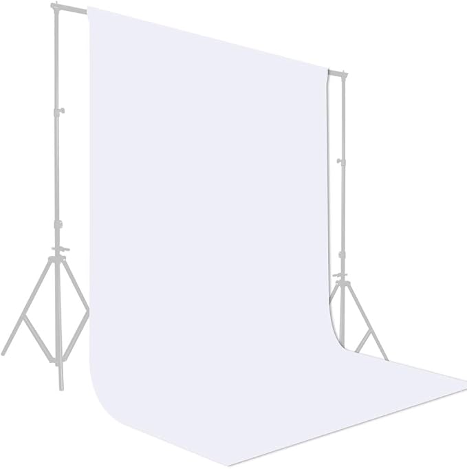GFCC 10FTx10FT White Backdrop Background for Photography Photoshoot | Non-Reflective, Polyester Curtain, Easy Hang, Multipurpose Screen for Studio Photo Booth, Video Recording, Portrait, Party - Image 6