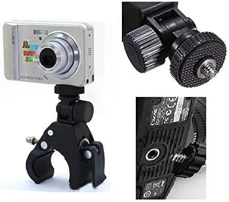 BlueSunshine Digital Camera Bike Handlebar Mount 1/4" Screw Clamp Bracket Tripod Holder Clamp for DSLR SLR Camera - Image 2