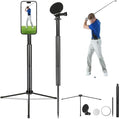 Golf Tripod & Monopod,Golf Swing Phone Holder,47.6" Magnetic Adjustable Aluminum Alloy Selfie Stick,Record Golf Swing and Training Aid,w/Spike Stake Mount,Compatible with All Phone Camera GoPro by Unknown