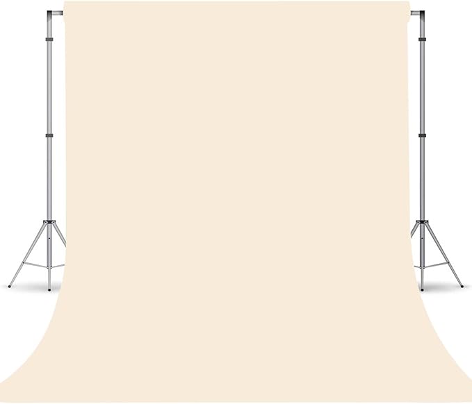 Cream Photography Backdrop for Photoshoot, Fabric 5x7ft | Versatile Studio Photo Backgrounds, Non Reflective, Easy to Use, for Portraits, Product, Party, Video Creation by TERSUM