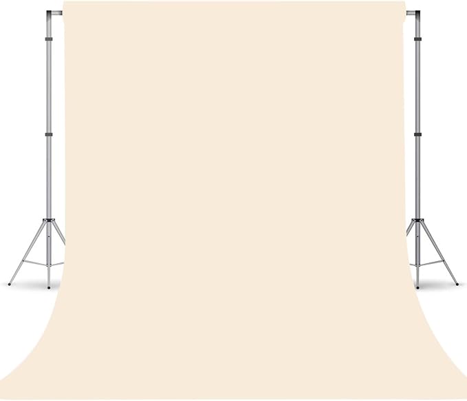 Cream Photography Backdrop for Photoshoot, Fabric 6x9ft | Versatile Studio Photo Backgrounds, Non Reflective, Easy to Use, for Portraits, Product, Party, Video Creation by TERSUM