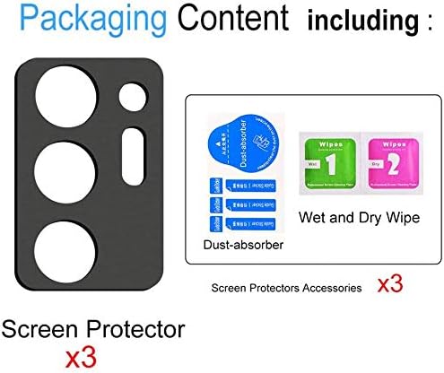 Suoman 3-Pack for Samsung Note 20 Ultra Camera Lens Protector - [Aluminum alloy] [Does not Affect Night Shots] 9H Hardness Tempered Glass Film - Black - Image 2