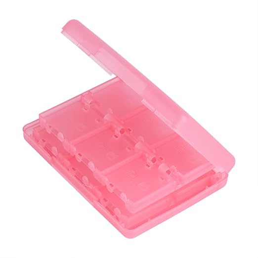 28-in-1 PP Game Card Case Holder - for Nintendo 3DS/DSL/DSI/LL, Cartridge Storage Box with 22 Slots + SD/TF Card Holders + Stylus Organizer(Pink) - Image 4