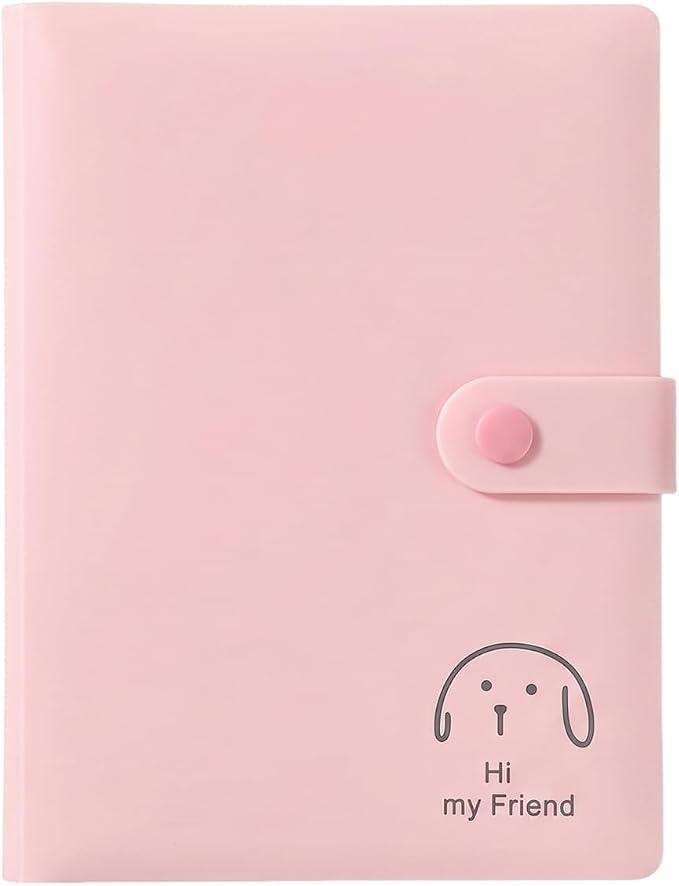 Kpop Card Holder Book with 240 Pockets - Mini Photo Album for 3.5 x 2.25 Inch Film & Photocard, Small Wallet Scrapbook Albums Holder Set for Collect Personalized Cards, Pictures, Postcards (Pink) by Unknown