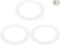 PATIKIL 3.6" ID 5" OD Plastic Trim Ring, 3 Pcs Ceiling Light Goof Rings Matte Circular Light Cover Lighting Fixture for Ceiling Wall Recessed Can Downlights, Translucent Matte White by PATIKIL