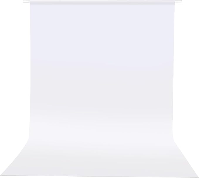 Hemmotop Photo Backdrop, White, 5x7ft, Photography Background Backdrops | Polyester Fabric, Non Reflective, Ideal for Photoshoot, Product Photos, Easter, Birthday, Baby Shower, Halloween Party by Hemmotop