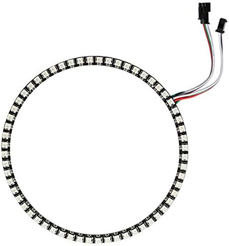60 LEDs WS2812B 5050 RGB LED Ring Lamp Light Individually Addressable Full Dream Color DC5V with Mini Controller by WESIRI