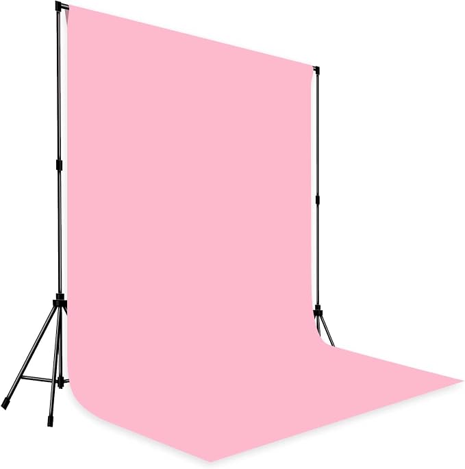 Pink Photo Backdrop Fabric Professional Background 6x9ft Valentine's Day | Seamless Design eliminates Wrinkle Portrait Photography Wedding Dark Theme Decorations - Image 3