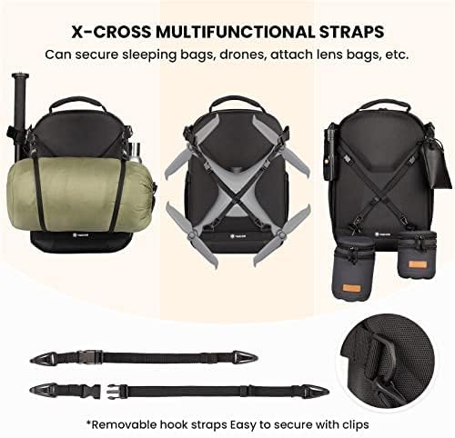 TARION Hard Shell Camera Backpack Bag for Photographers Compact 13L TRH | 3-Side Hard Case, 14.5" Laptop Compartment, External Load, Waterproof Raincover, for DSLR SLR Mirrorless Camera Drone - Image 5