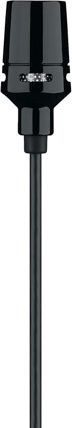 Shure Centraverse CVL Lavalier Condenser Microphone - Black | Cardioid clip-on lavalier mic with TA4F (TQG) connector for Shure wireless bodypacks; hands-free presenting by Shure