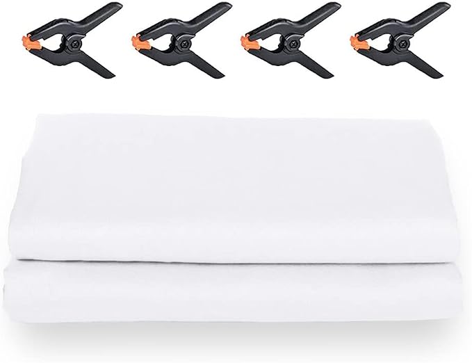 10X20ft White Photo Backdrops for Photography, LCUIRC Two Rod Pocket Backdrops Curtain for Parties, Polyester Background with 4 Clamps for Product Protrait Photoshoot or Parties Decoration - Image 7