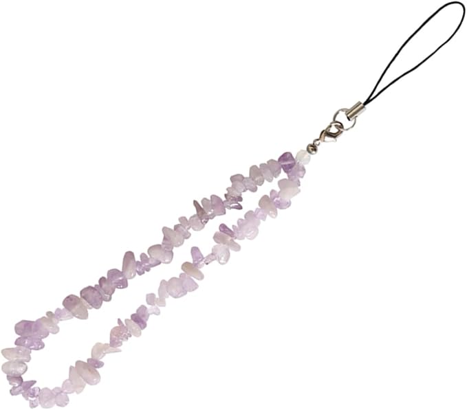 Phone Charms Chain Strap CelllPhone Lanyard Wrist Strap Natural Gem Stone Charms for Phone Women Girls(3) by Poagoep