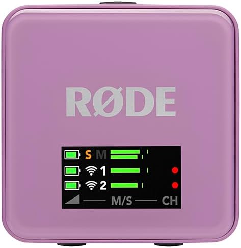 RØDE Wireless GO (Gen 3) – Compact Wireless Mic – Pristine Audio, 32-bit Float Recording, Automatic Level Control, for Phones, Cameras and Computers (Lilac) - Image 4