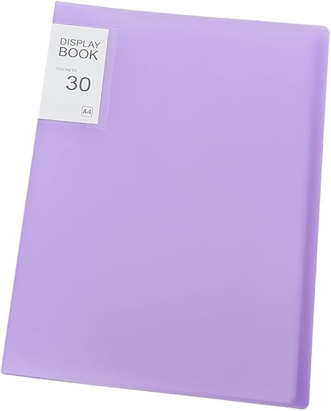 Purple Diamond Storage Book - A4 Portfolio Folder for 60 Picture Pics, 30 Pages, Art Portfolio Presentations Folder - 12.2x9.1in by Unknown