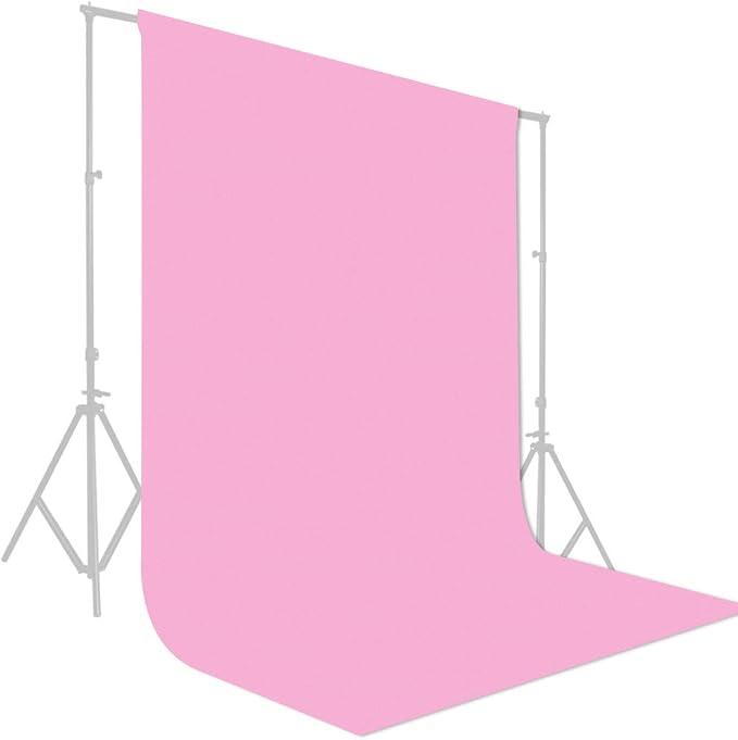 GFCC Pink Backdrop - 8FTX10FT Polyester Pink Photo Backdrop for Photoshoot Background for Photography Screen Video Recording Picture Background | Non-Reflective, Polyester Curtain, Easy Hang, Multipurpose Screen for Studio Photo Booth, Video Recording,... - Image 3