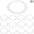 PATIKIL 6.3" ID 8.7" OD Plastic Trim Ring, 12 Pcs Ceiling Light Goof Rings Matte Circular Light Cover Lighting Fixture for Ceiling Wall Recessed Can Downlights, Translucent Matte White by PATIKIL