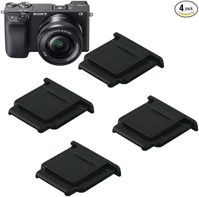 4 PCS Camera Hot Shoe Cover Protector Cap for Sony Cameras | A6700 A6600 A6500 A6400 A7M5 A1II A7CR A7CII A7R V A7 IV III A7S III II A9III II, ZV-E10 II ZV-1II ZV-E1 ZV-1F ZVE10, RX10 IV by Little+Syohe