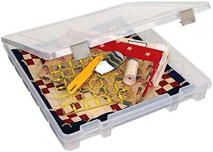 ArtBin 9100AB Super Satchel Slim 1 Open Compartment, Art & Craft Organizer, [1] Plastic Storage Case, Clear - Image 12
